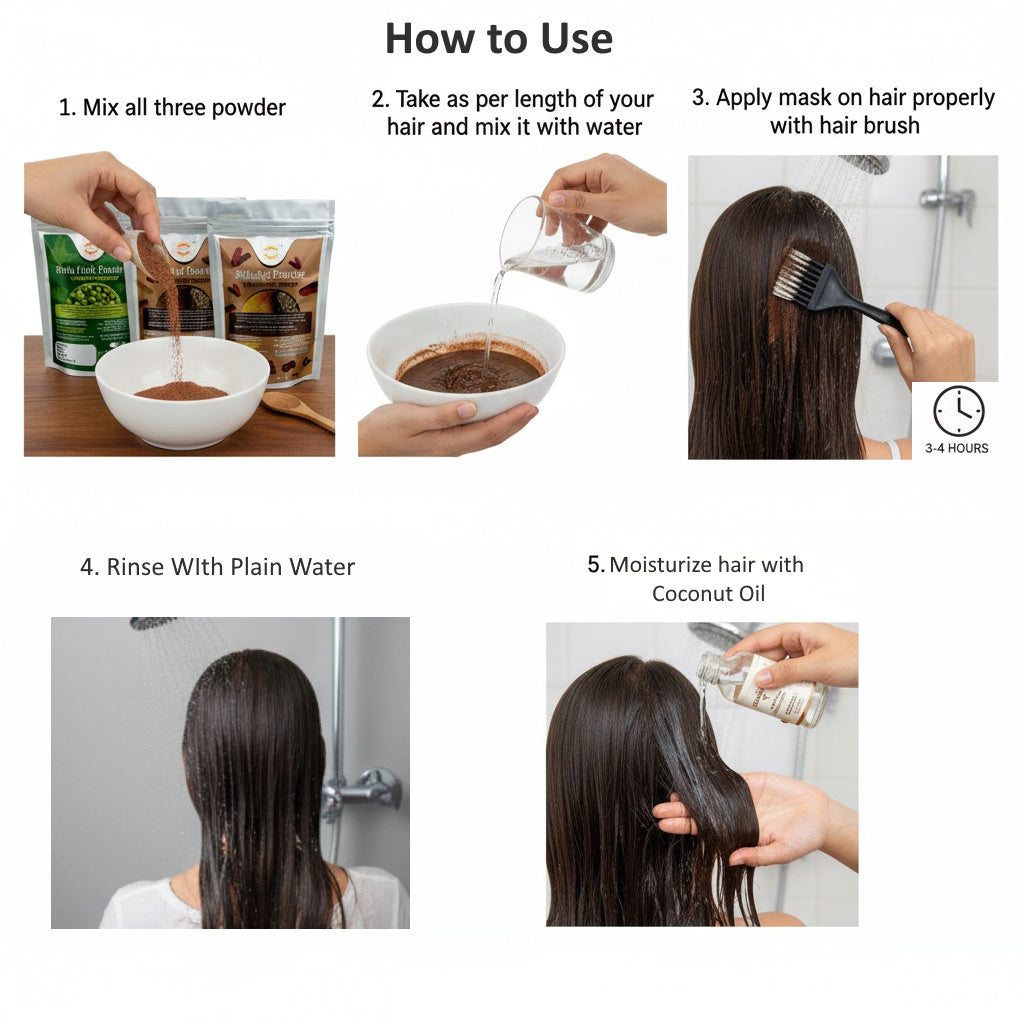 Amla Reetha & Shikakai Powder Combo | Natural Hair Care